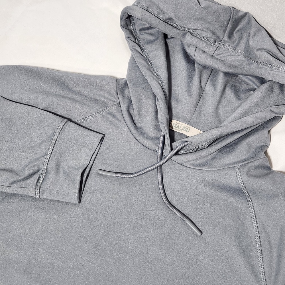 women's Barefoot Dreams MALIBU Collection Butterchic Gray Hoodie pullover Size M
